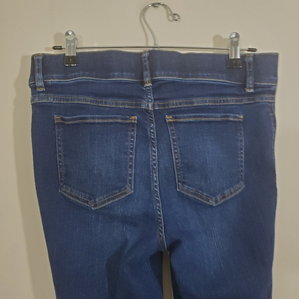SPANX Flare Jeans Pull On Midnight Blue Boho Hippie Size Medium Casual - Picture 7 of 8